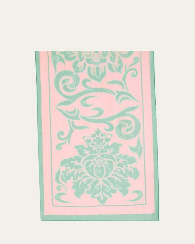 Tosca Floral-Print Silk Scarf